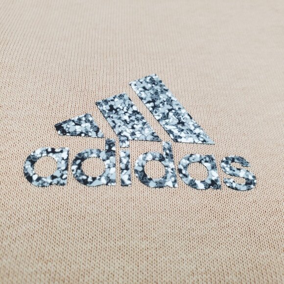 adidas Stadium Fleece Badge of Sport Crew Sweatshirt Beige Loose Fit Mens Sz XL - Picture 3 of 16